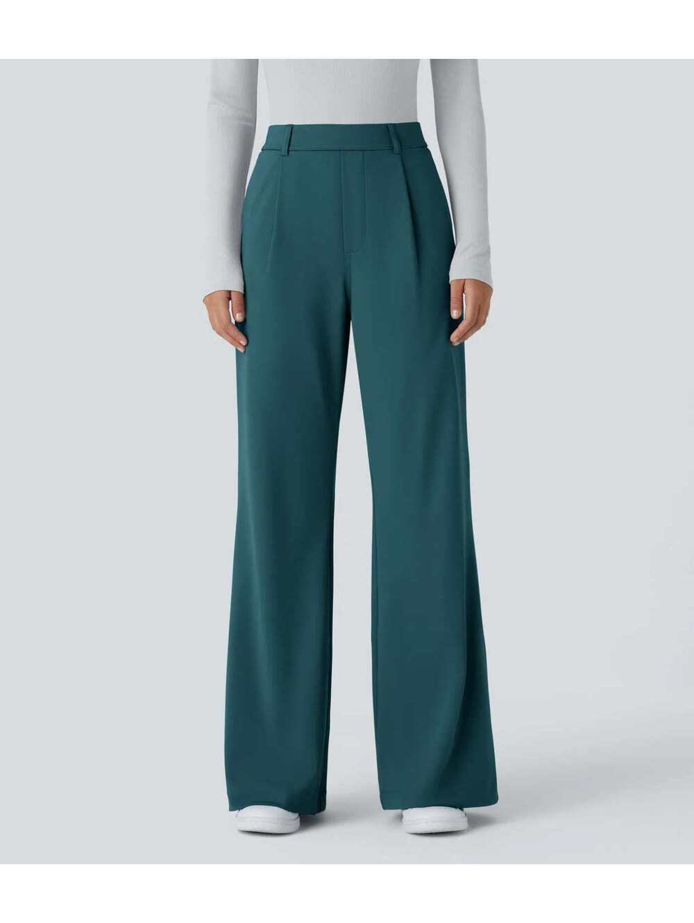 HALARA DayStretch High Waisted Pocket Work Flare Pants Size L Petite